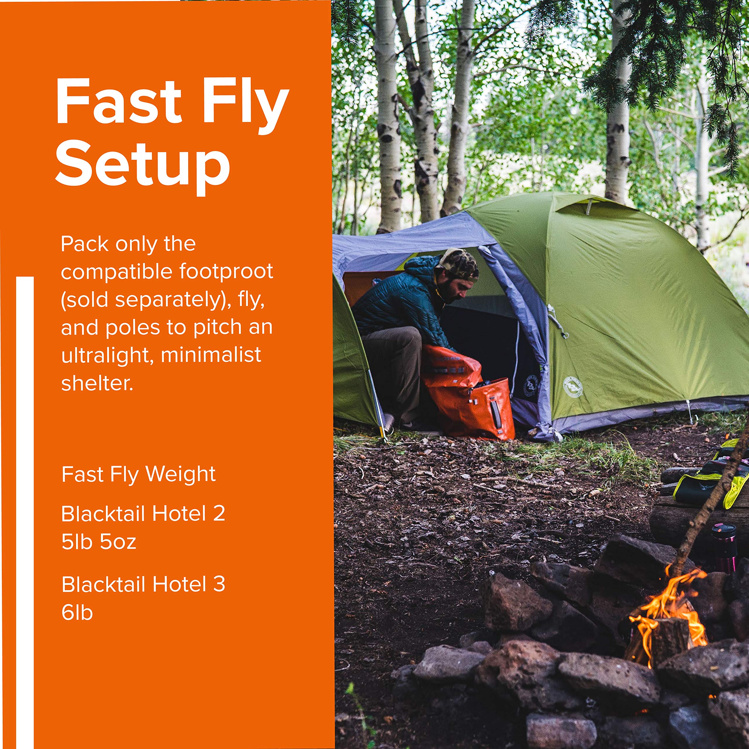 Big Agnes Blacktail Hotel Bikepacking Tent - Lightweight 2-Person Camping Tent for Bicycle Touring & Outdoor Adventures