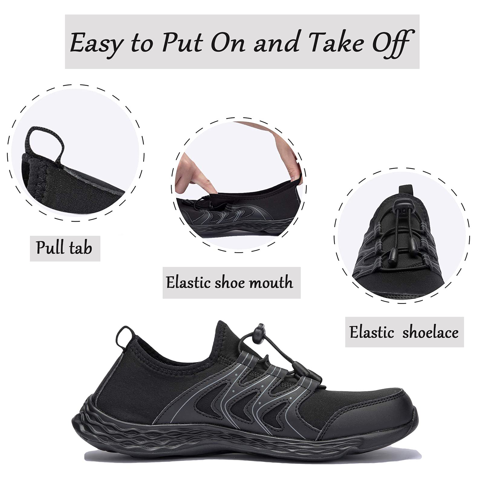 Men's Quick Dry Water Shoes - Lightweight Slip-On Athletic Water Sport Walking Shoes for Beach, Pool, and Outdoor Adventures