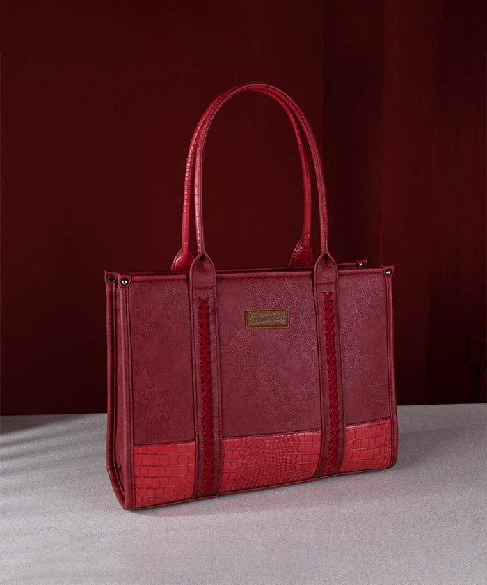 Wrangler Cow Print Wide Tote Bag - Stylish & Spacious Women's Handbag for Work, Travel & Shopping