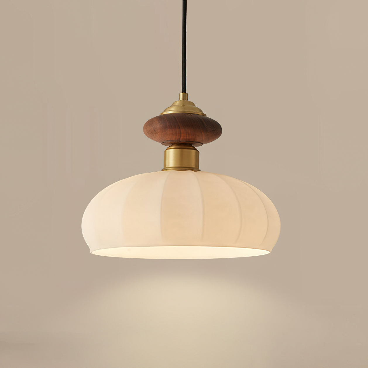Bailey Glass Pendant Light - Modern Hanging Light Fixture for Kitchen Island, Dining Room & Bedroom - Elegant Home Decor Lighting