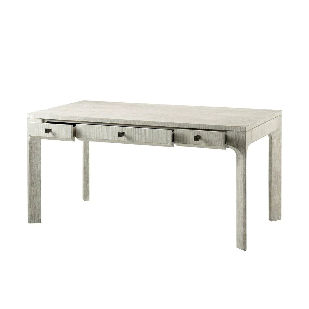 Breeze Desk in Seasalt White Finish - Modern Home Office Desk for Small Spaces, Work from Home & Study - Perfect for Apartments, Dorm Rooms & Cozy Workspaces