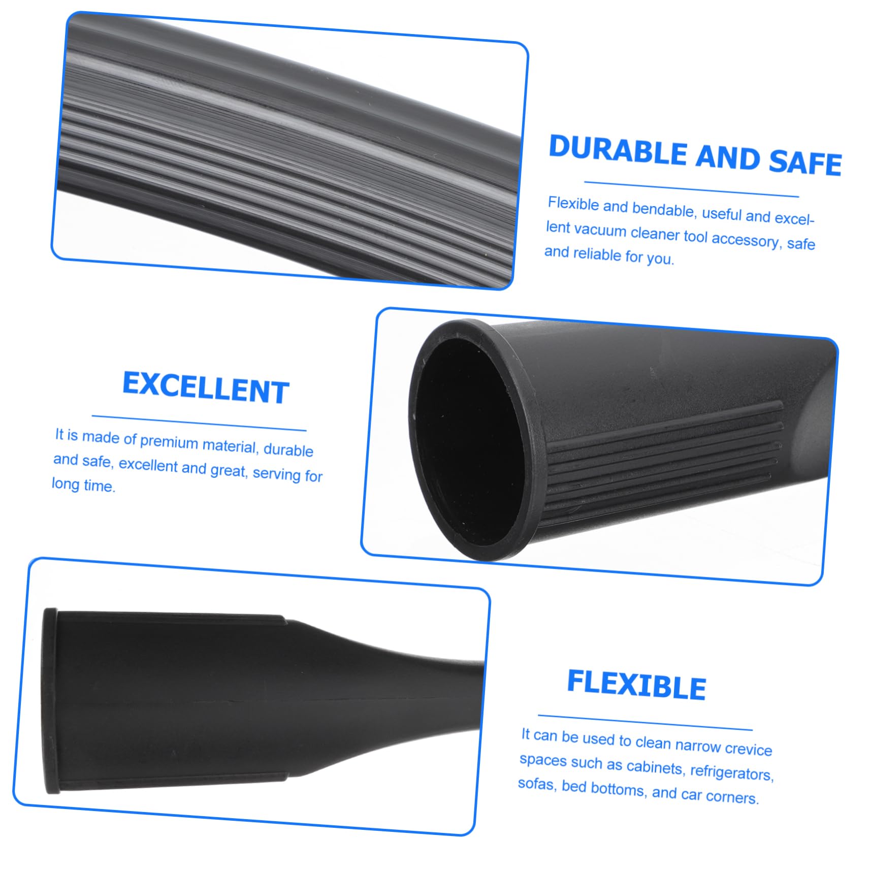 Baluue Flexible Vacuum Crevice Tool - Dryer Vent & Tight Space Cleaning Attachment for Vacuum Cleaners - Perfect for Home, Car, and Appliance Maintenance