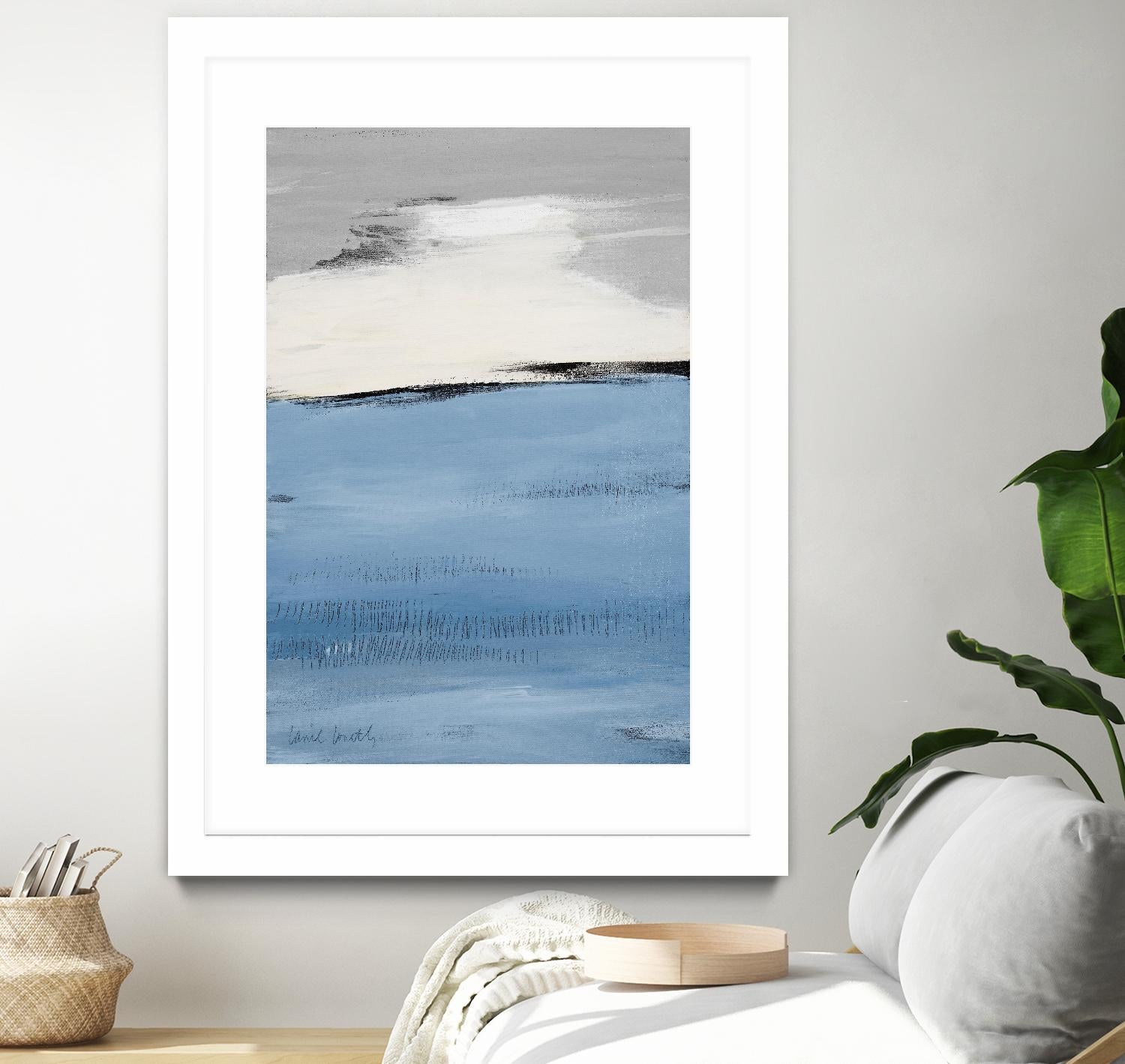 Blue Flatlands II - Premium Abstract Wall Art Canvas Print for Modern Home & Office Decor | Perfect for Living Room, Bedroom, or Workspace