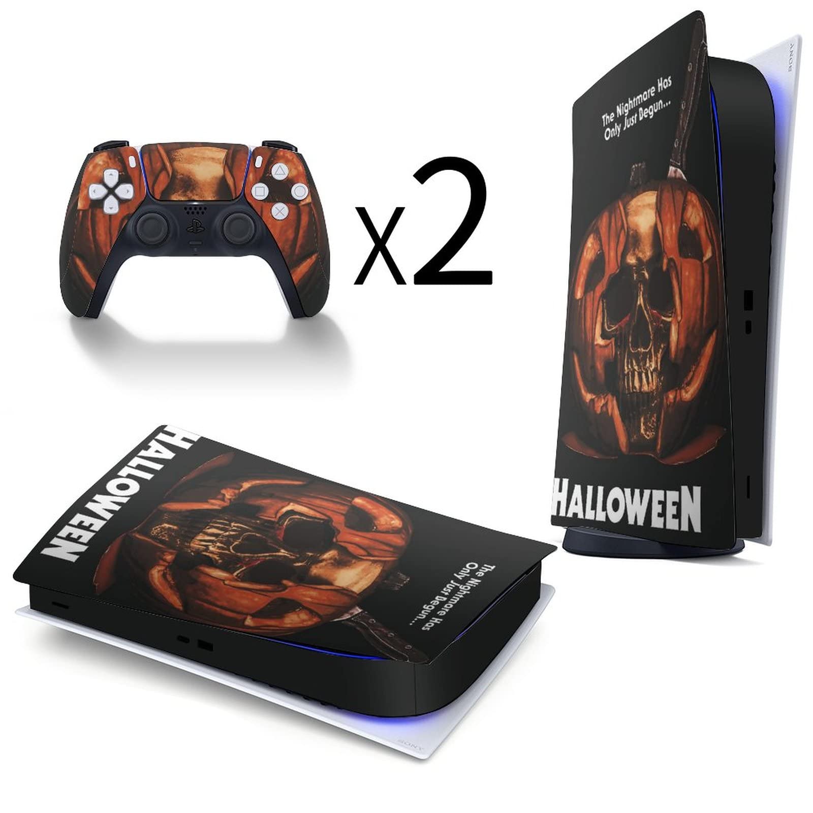 Halloween Michael Myers Skin Sticker Decal Cover for Nintendo Switch Controller & Consoles - Protective Vinyl Wrap for Gaming Accessories - Perfect for Halloween Parties & Gaming Setups