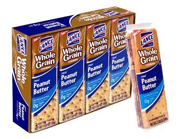 Lance Whole Grain Peanut Butter Crackers - 3 Boxes (24 Packs Total) | Healthy Snacks for Kids & Adults | Perfect for Lunchboxes, Office Snacks & On-the-Go Energy