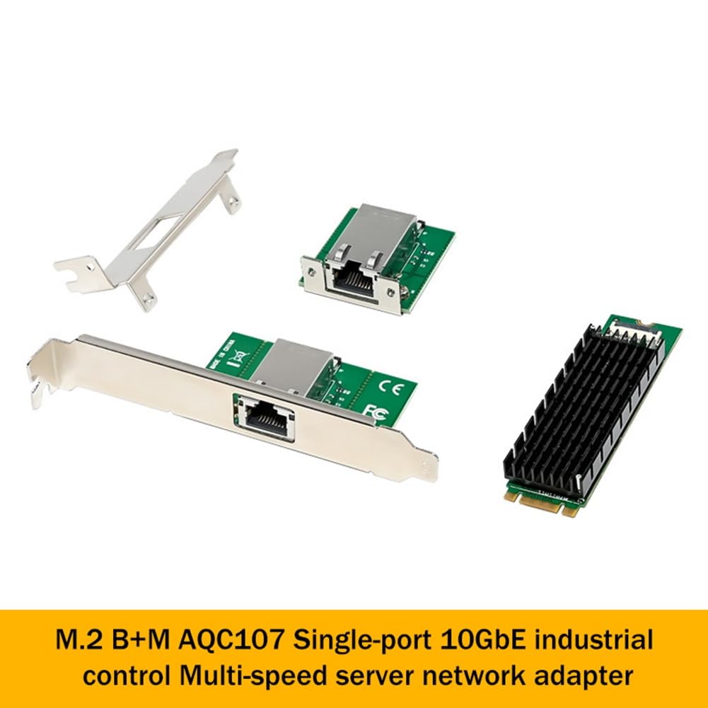 Osmond M.2 B+M AQC107 10G Network Card - Industrial Grade Server Ethernet Adapter for High-Speed Data Transfer | Perfect for Cloud Computing, Data Centers & Industrial Control Systems