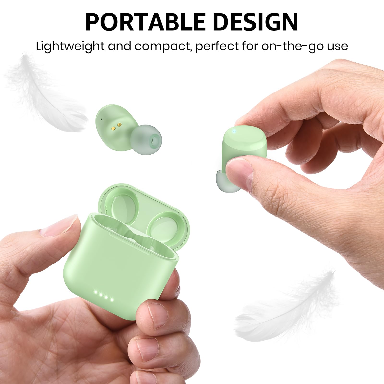 TOZO T6 Wireless Earbuds Bluetooth 5.3 Headphones - 50Hrs Playtime, IPX8 Waterproof, Wireless Charging Case, Customizable EQ - Perfect for Gym, Running, Travel & Work (Upgraded Version)