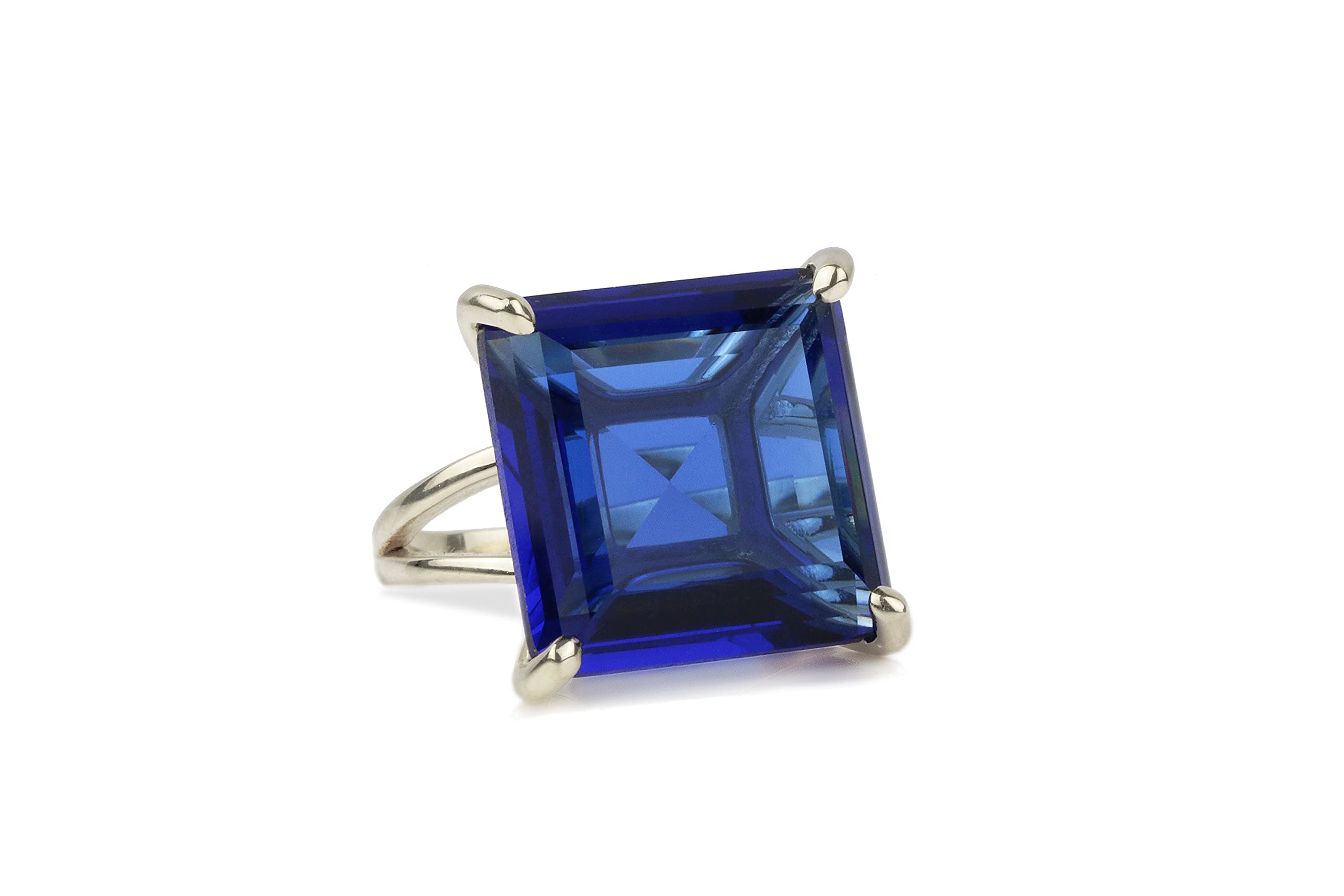 Sapphire Sterling Silver Ring - Natural Gemstone Jewelry for Women - Wedding & Gift