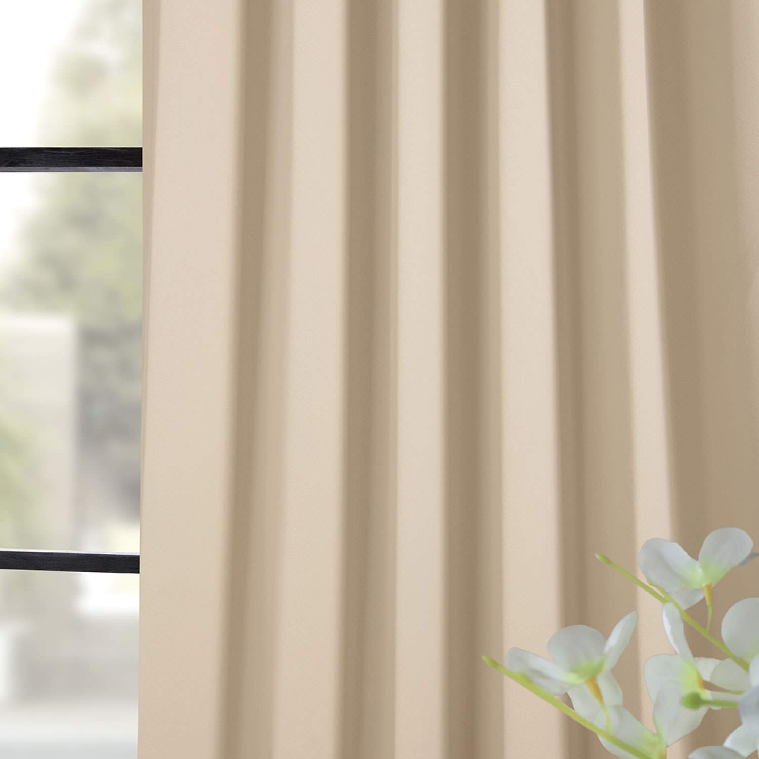 Premium Room Darkening Curtains 84 Inches Long - Blackout Drapes for Bedroom & Living Room (1 Panel, 50x84, Eggnog) - Perfect for Light Control, Privacy & Sleep