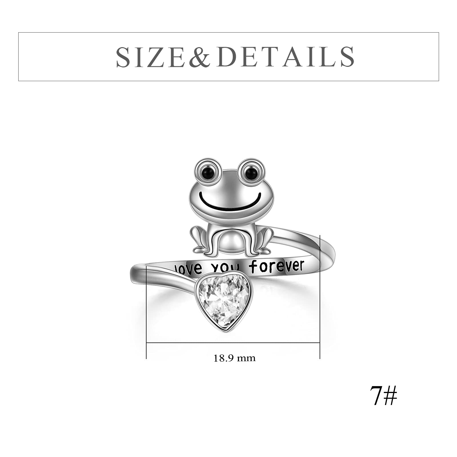 925 Sterling Silver Anxiety Relief Rings for Women & Men - Frog, Wolf, Dragonfly, Hummingbird, Fox, Elephant, Panda, Red Panda & Angel Wings Designs | Open Adjustable Rings for Stress Relief, Meditation & Everyday Wear
