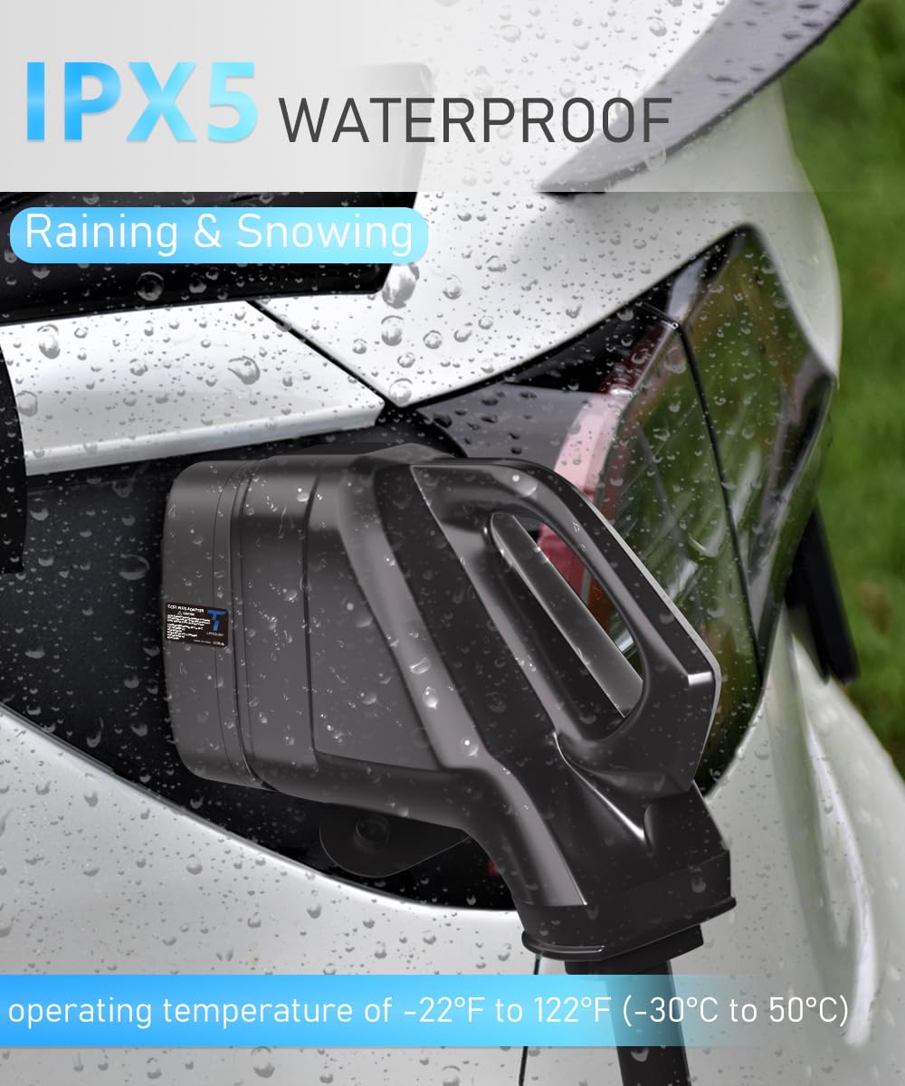 Tesla Charger Adapter - Universal 2-in-1 CCS to J1772 Adapter for Tesla Model 3/S/X/Y | Compatible with CCS1 & J1772 Charging Stations | 250KW High Power DC/AC Supercharger | Perfect for Road Trips & Home Charging | Ideal Tesla Accessory Gift