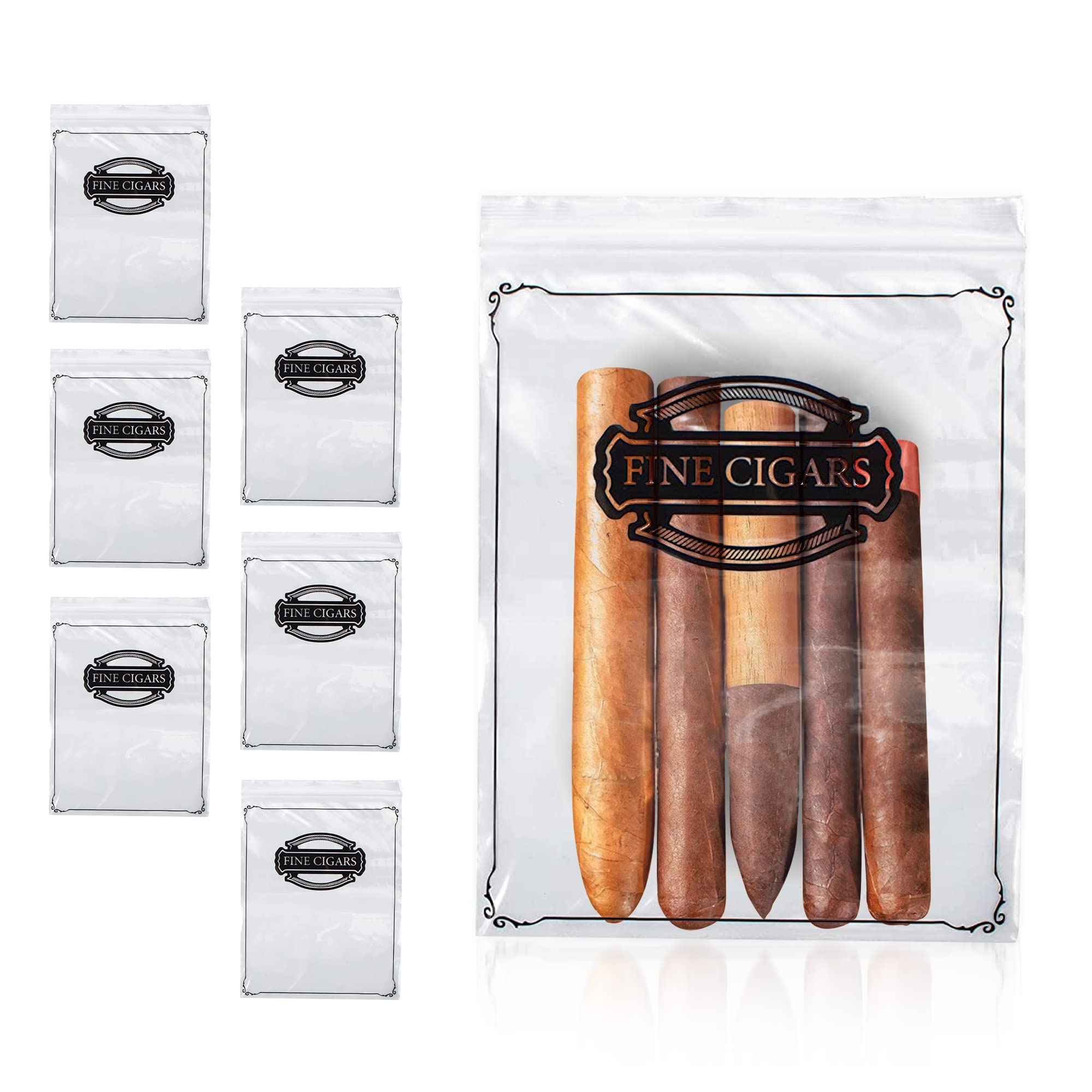 1000 Pack 8x10 Inch Clear Plastic Cigar Bags - 2 Mil Thick Reclosable Zipper Bags for Cigar Storage | Tamper-Proof, Airtight Protection | Perfect for Humidors, Travel & Gift Packaging