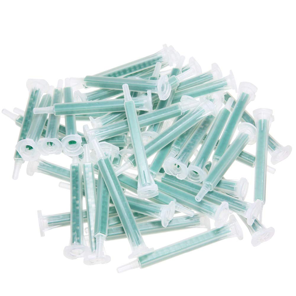 21 Pcs 3.3 Inch Epoxy Mixing Nozzle Tips for Adhesive Gun Applicator - Static Mixer Plastic Resin Dispensing Tips for DIY Crafts, Woodworking & Home Repairs