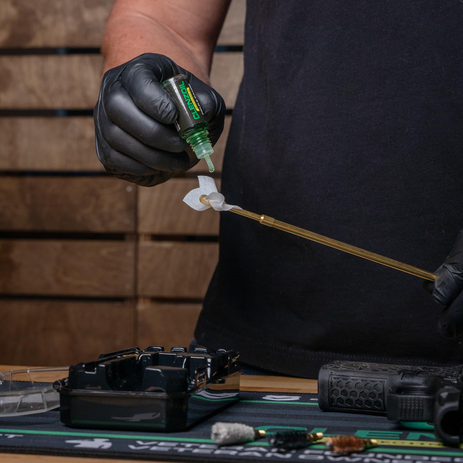 Clenzoil Pistol Basics Single-Caliber Cleaning Kit - Complete Gun Maintenance Kit for 38 Caliber & 9mm Pistols - Includes Bore Brushes, Gun Oil & Accessories - Perfect for Home, Range & Firearm Care