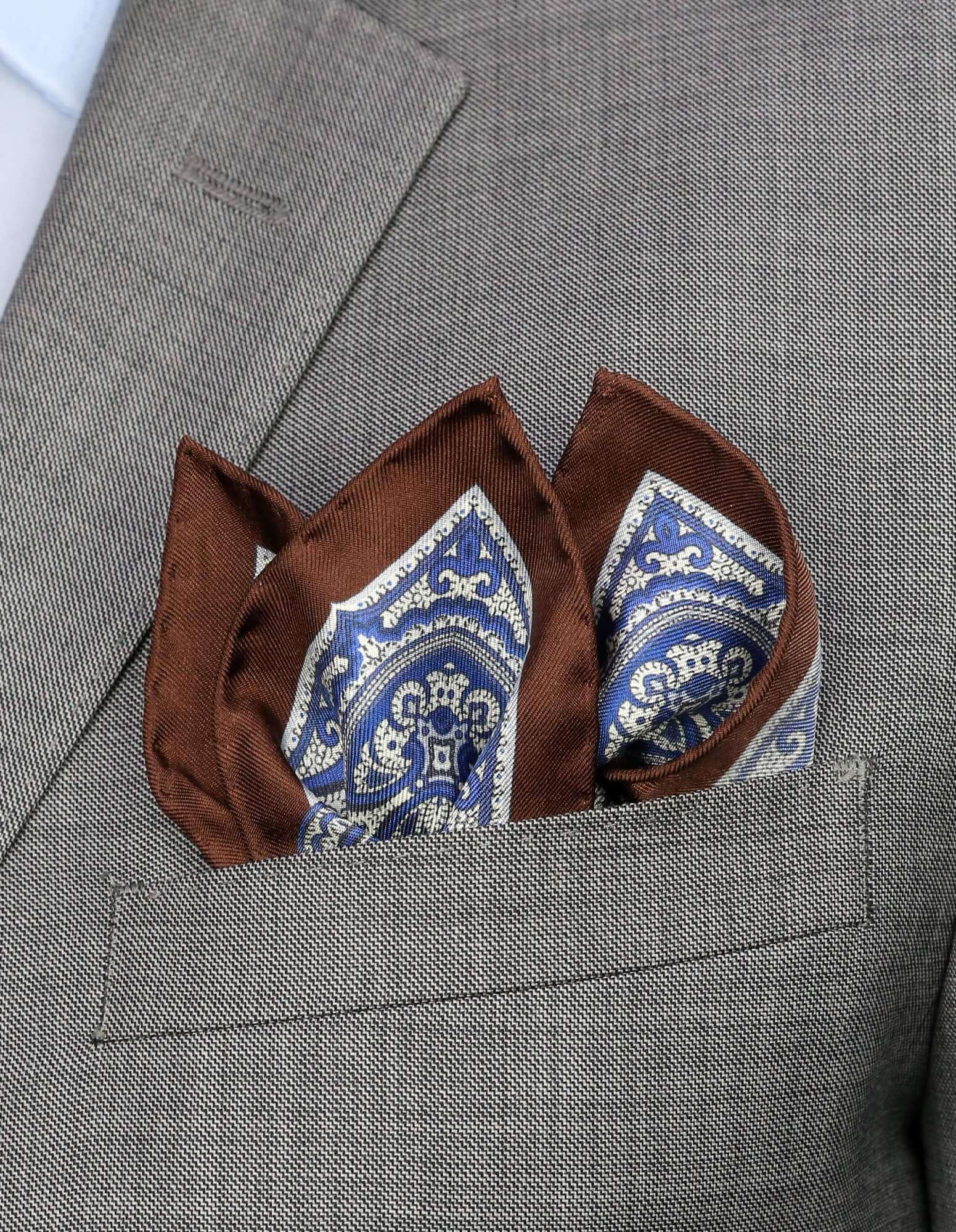DÉCLIC Verwood Paisley Pocket Square - Stylish Pink Silk Handkerchief for Men's Formal Wear | Perfect for Weddings, Business Suits & Special Occasions