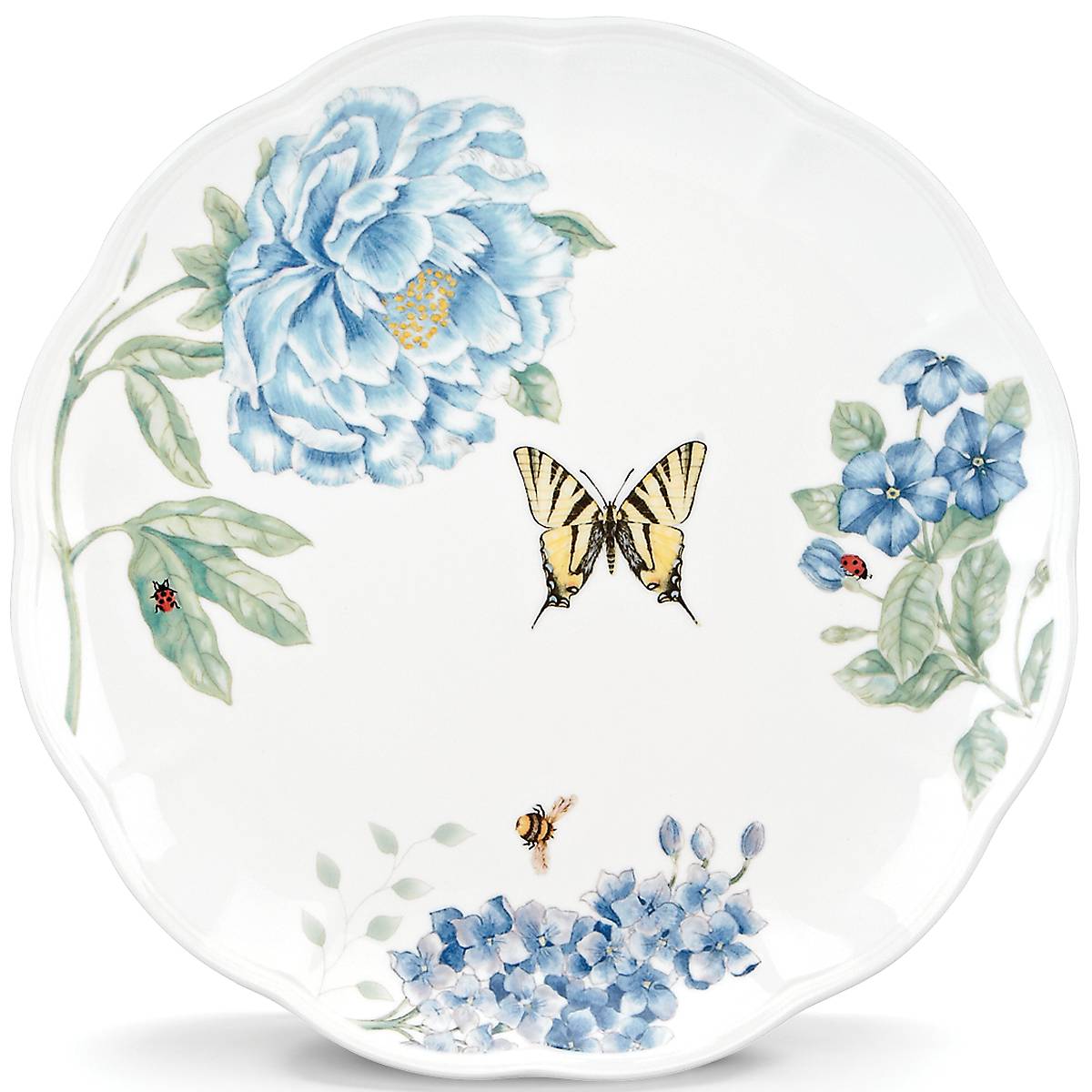 Butterfly Meadow Blue Dinner Plate - Elegant 10.5 Inch Ceramic Plate for Dining, Parties & Home Decor | Perfect for Everyday Meals, Special Occasions & Table Setting