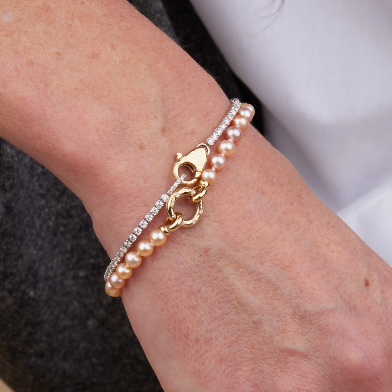 Pearl Aria Bracelet for Women - Elegant White Pearl Beaded Jewelry with Sterling Silver Clasp | Perfect for Weddings, Parties & Everyday Wear