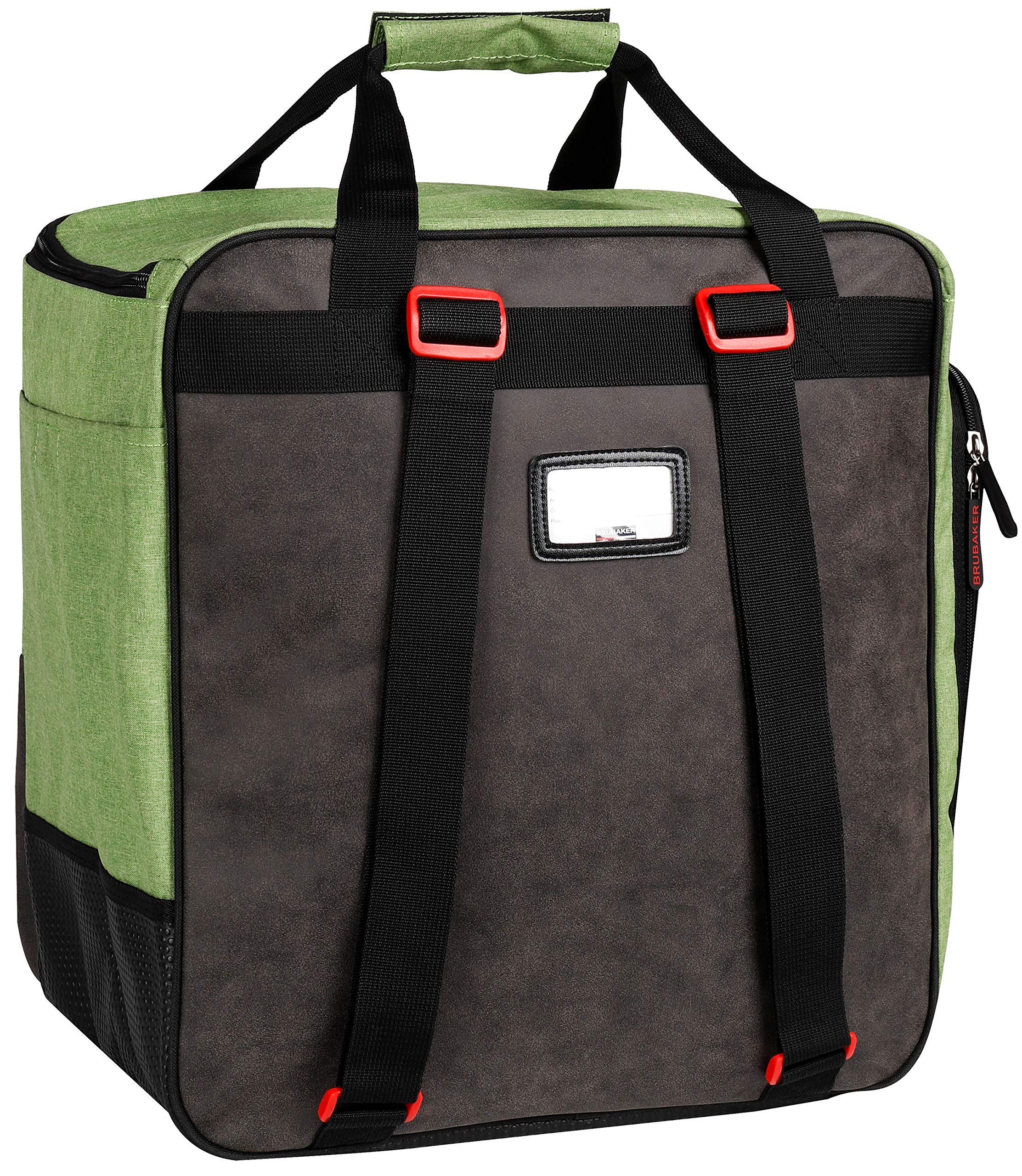Premium Ski Bag & Boot Bag Combo Set for 1 Pair Skis, Poles, Boots & Helmet - Durable Travel Storage Solution for Ski Trips - Green & Black Design for Winter Sports Enthusiasts