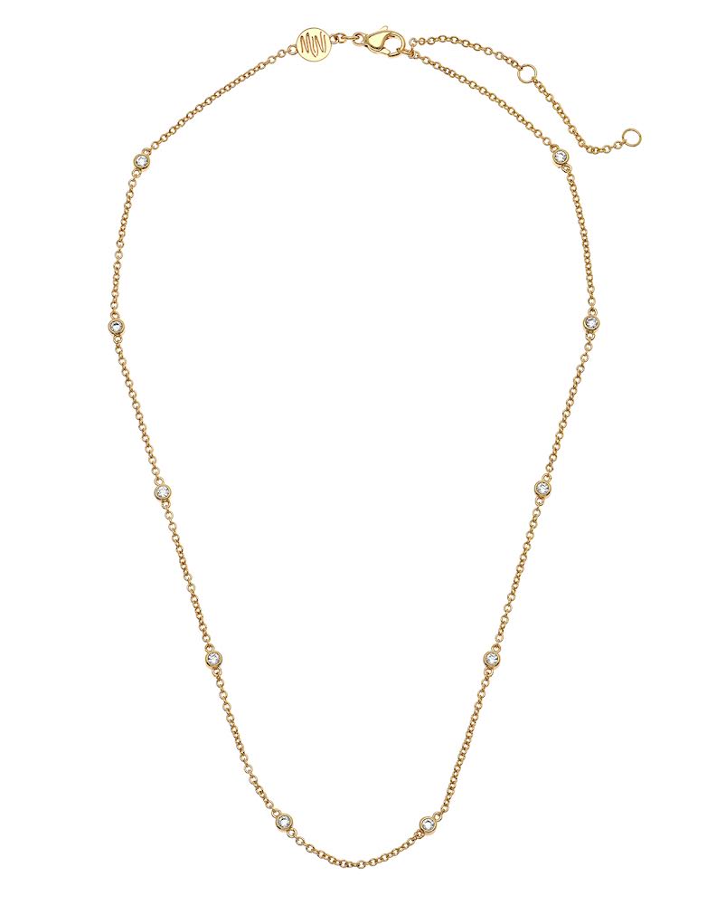 Goldbug Collection Scattered Sparkle Necklace - Elegant Gold Plated Layered Chain Jewelry for Women | Perfect for Parties, Weddings & Everyday Wear