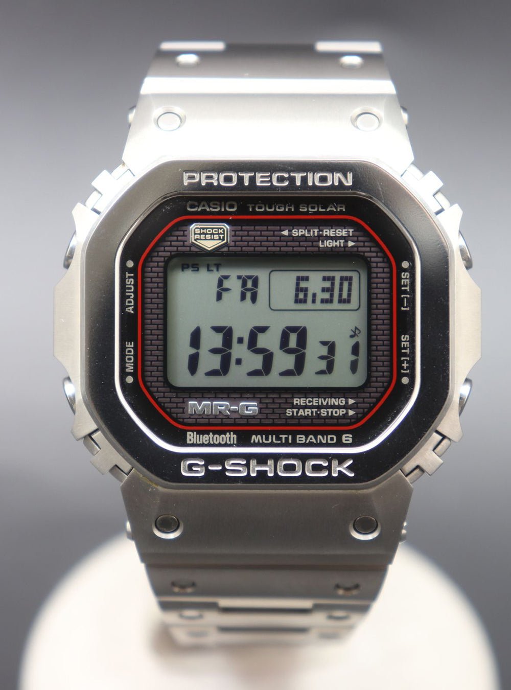 CASIO G-Shock MRG-B5000D-1JR Premium Stainless Steel Watch - Made in Japan, JDM - Shock Resistant, Solar Powered, Bluetooth Connectivity - Perfect for Outdoor Sports, Military, and Everyday Wear