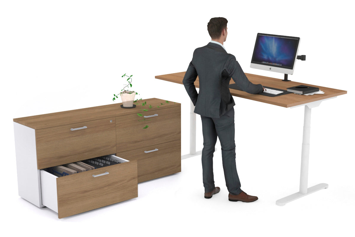 Flexi Premium Height Adjustable Standing Desk - 1600L x 700W Electric Ergonomic Workstation for Home Office & Executive Settings - Perfect for Remote Work & Productivity Boost