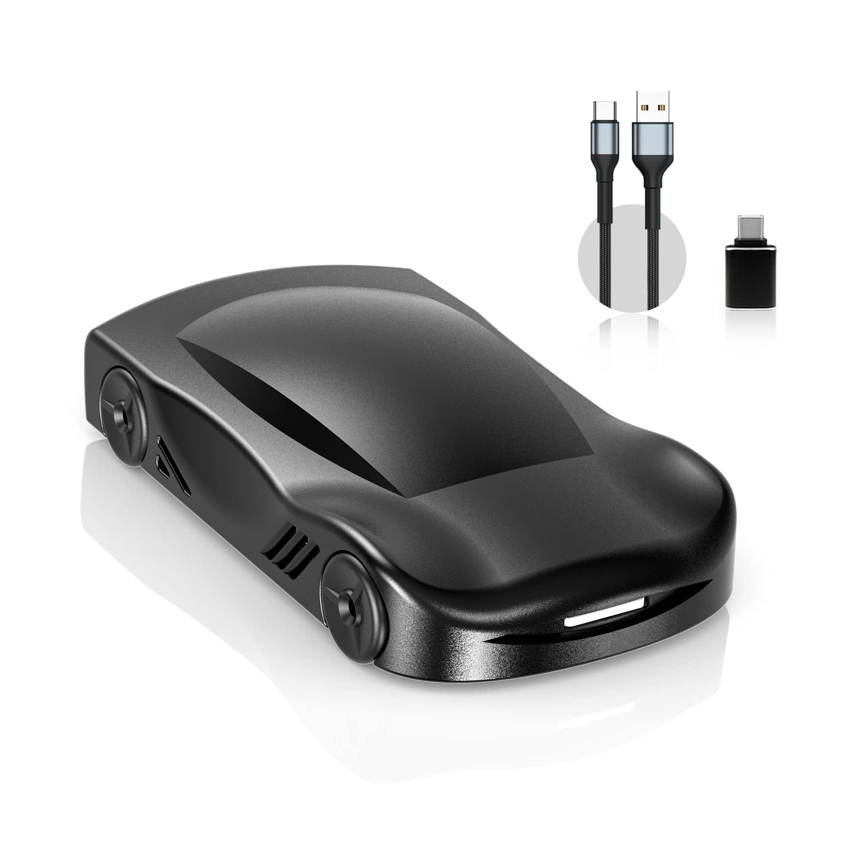 Wireless CarPlay AI Box Adapter for Android 11.0 - QCM2290 Quad-Core 64-bit ARM Cortex-A53 2.0GHz Processor, 2GB RAM + 16GB Storage - Wireless Android Auto & Apple CarPlay - Watch YouTube/Netflix in Car - Perfect for Long Road Trips & Commuting