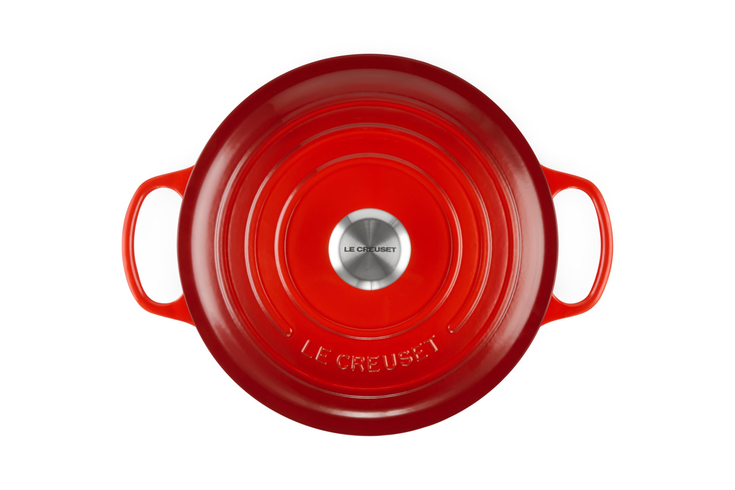 Le Creuset 5.5 Quart Enameled Cast Iron Dutch Oven - Signature Round Cookware, Cherry Red - Perfect for Braising, Stewing & Baking Bread at Home