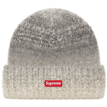 Supreme Gradient Stripe Beanie Grey - Warm Winter Knit Hat for Men & Women - Perfect for Skiing, Snowboarding & Outdoor Activities