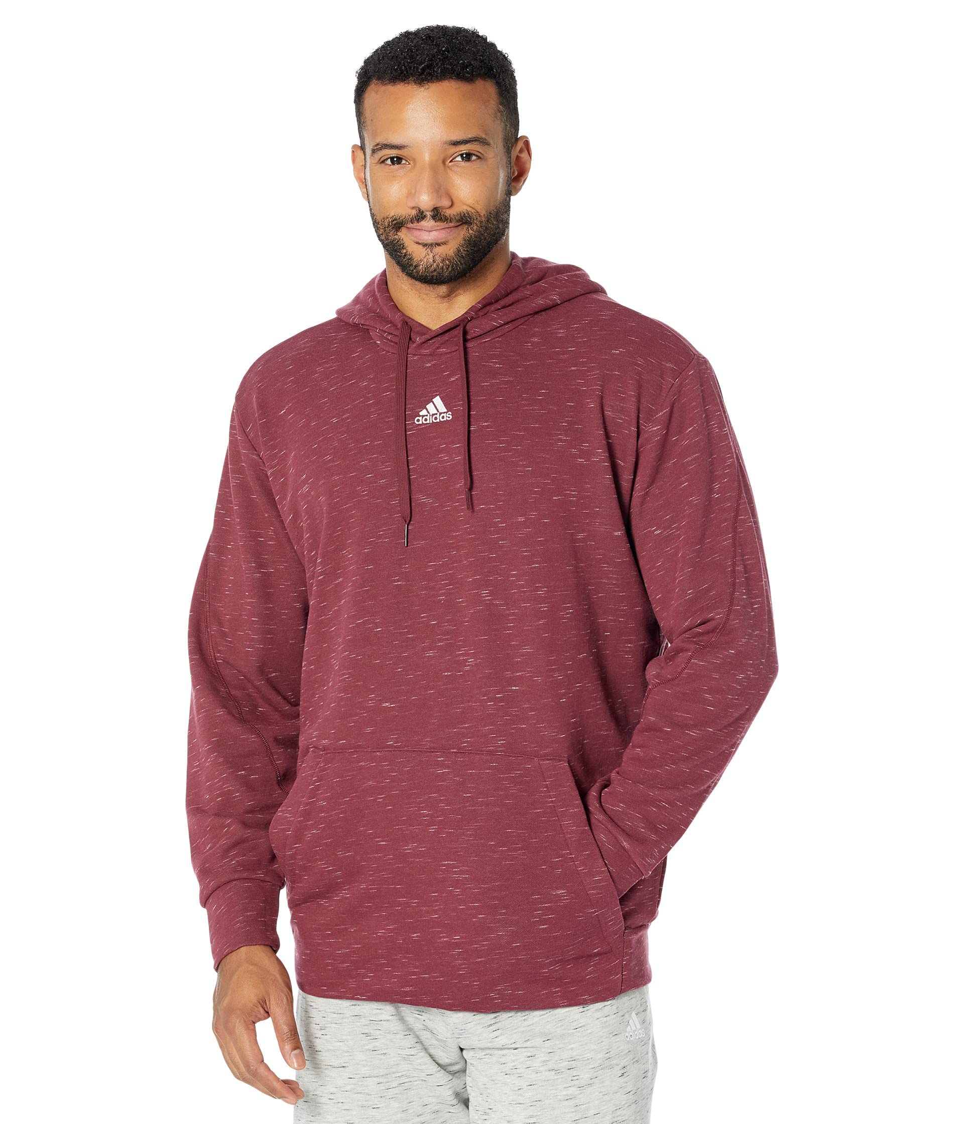 adidas Men's Essentials Mélange Hoodie - Soft Fleece Pullover Sweatshirt for Casual Wear, Gym & Outdoor Activities