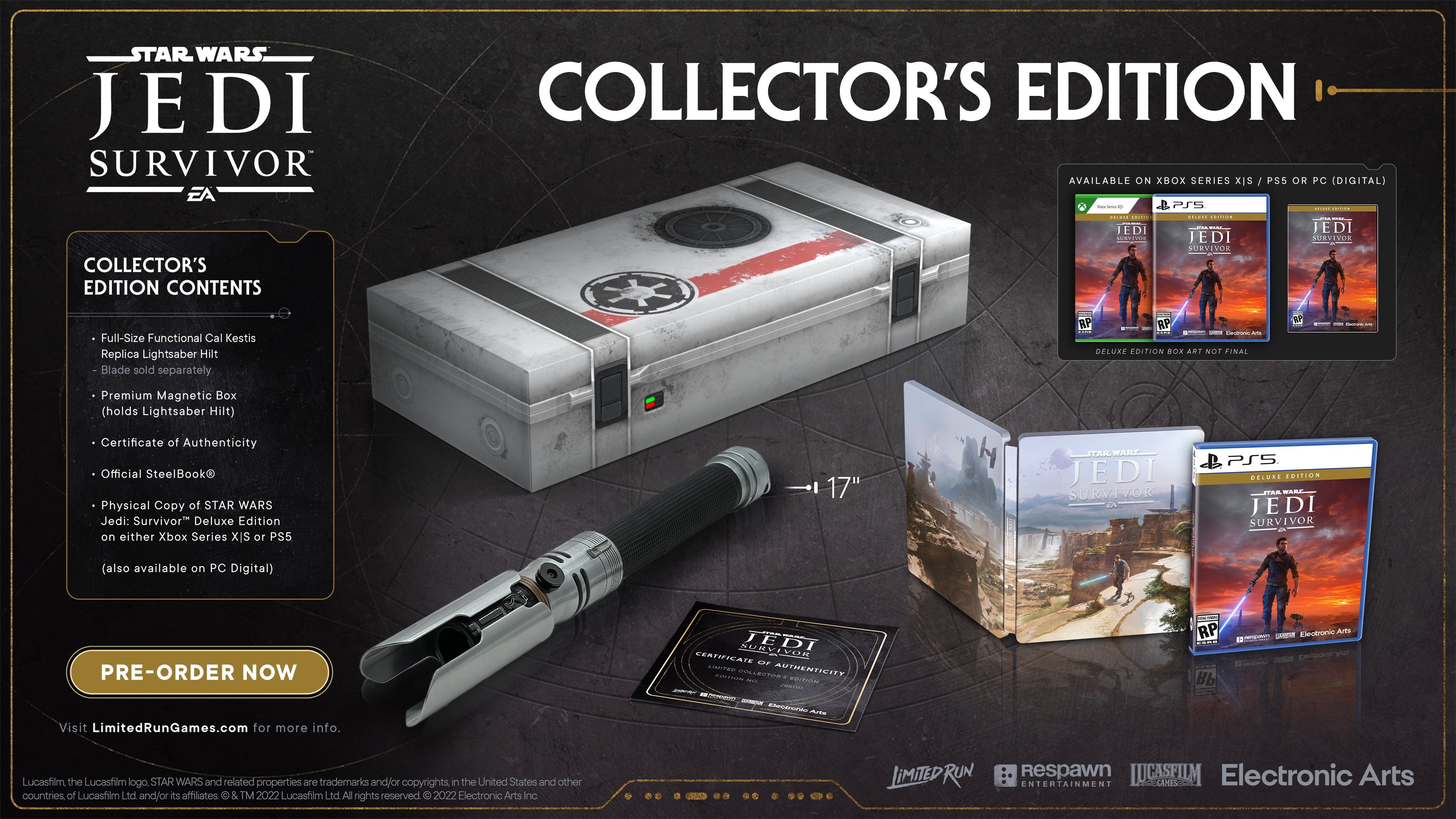 Star Wars Jedi: Survivor Collector's Edition for PS5 - Limited Edition Game with Exclusive Content | Perfect for Gaming Enthusiasts & Star Wars Fans