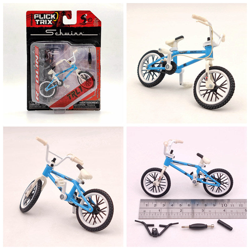 Premium FLICK TRIX Miniature BMX Finger Bike - Diecast Metal DeathTrap Bicycle Toy for Kids & Adults - Perfect Gift for BMX Lovers, Office Desk Decor & Stress Relief Fidget Toy