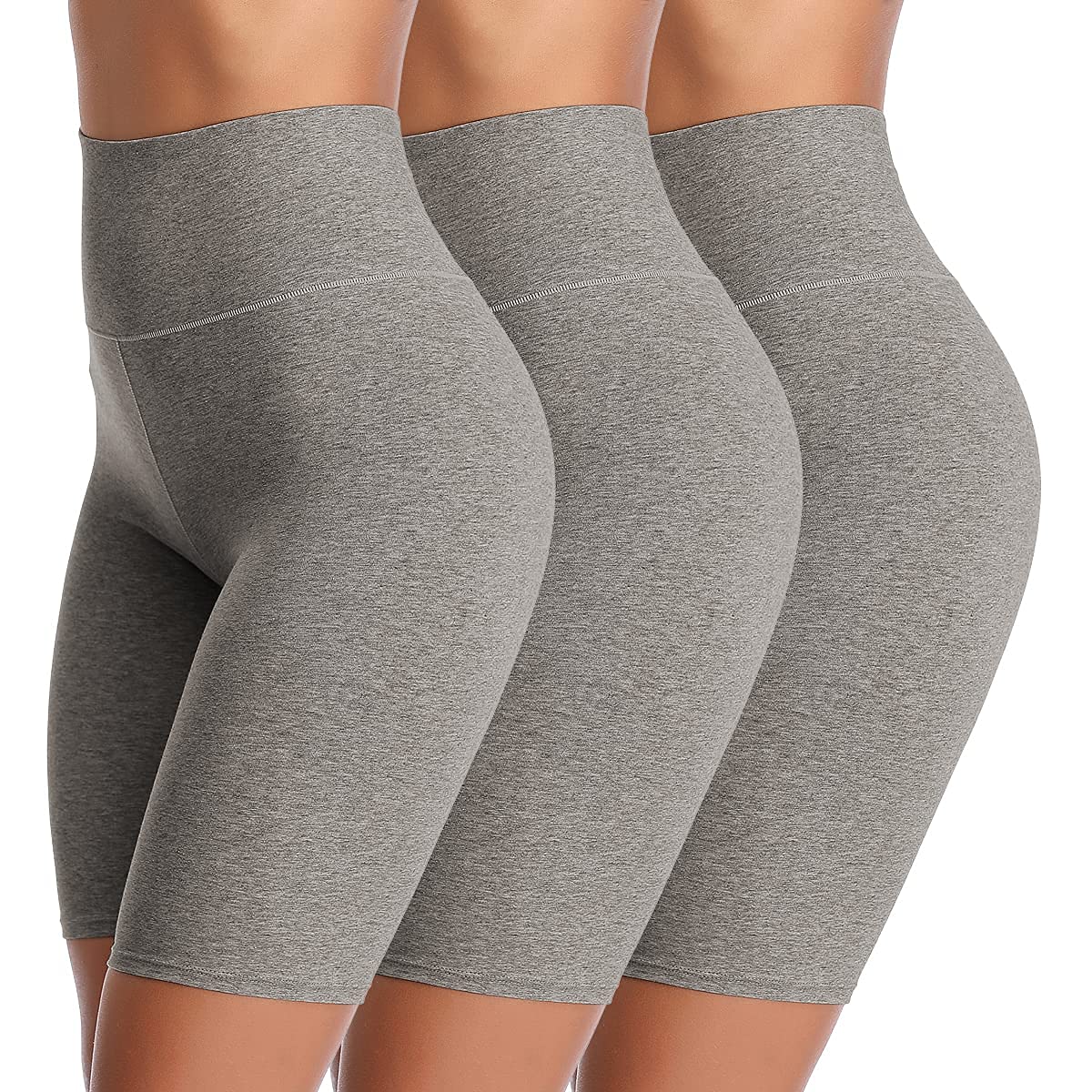 K-CHEONY Women's High Waisted Biker Shorts - Anti-Chafing Cotton Underwear for Yoga, Workout & Cycling | Comfortable Boy Shorts for Exercise, Running & Lounge Wear