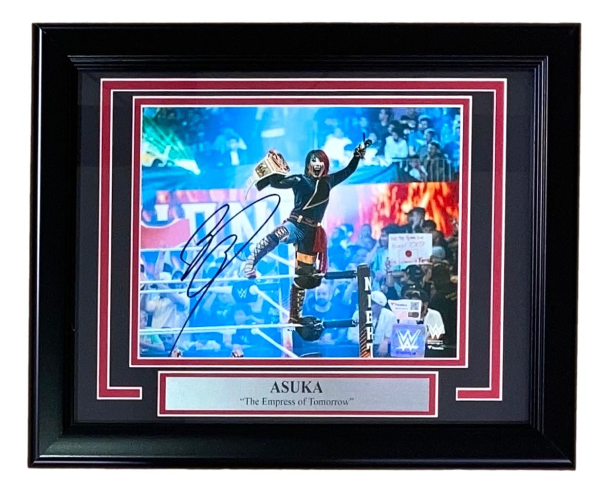 Asuka Signed Framed 8x10 WWE Photo - Authentic Collectible for Wrestling Fans - Perfect for Home Decor, Man Cave, or Sports Memorabilia Collection