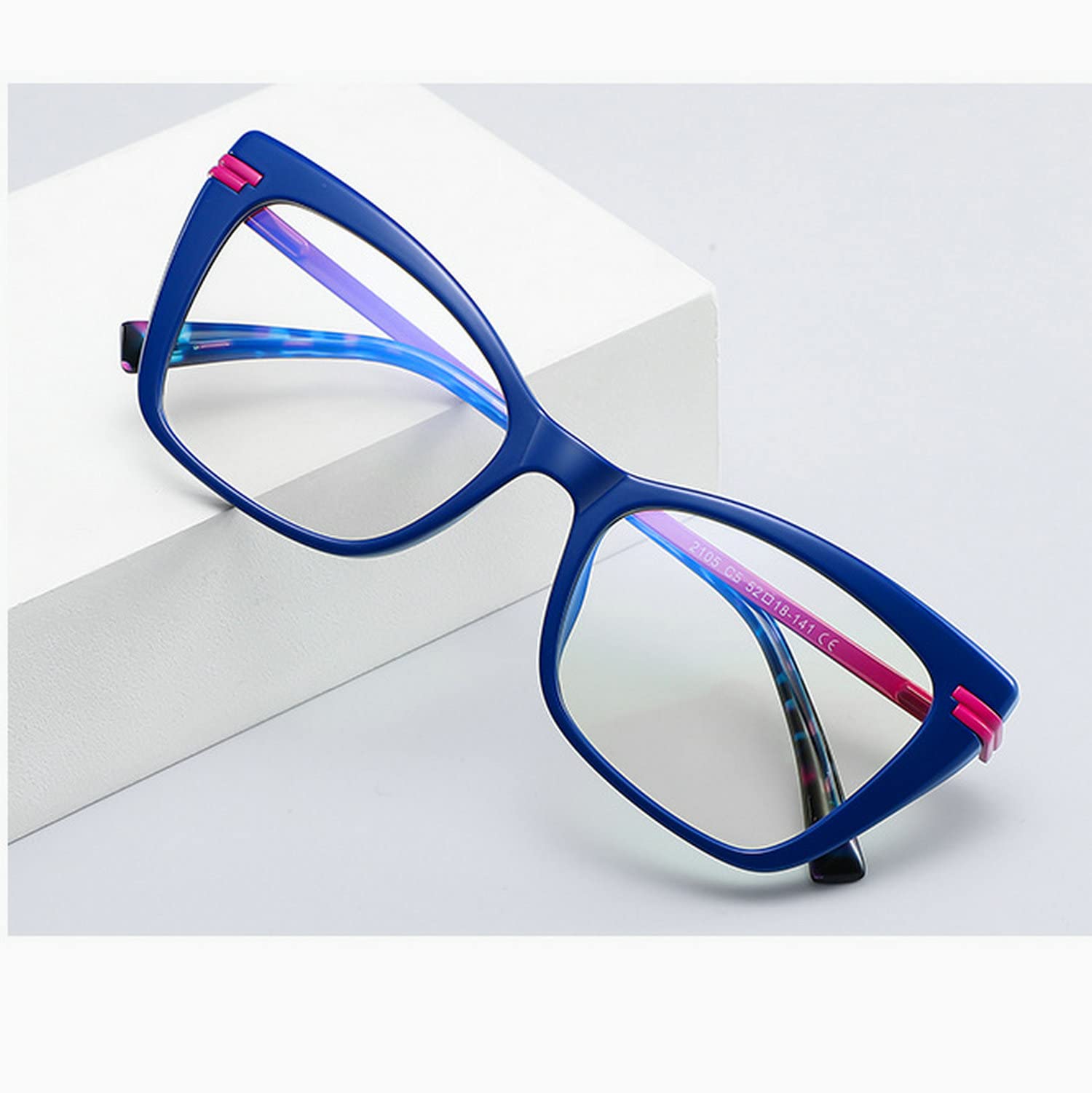 Melrose Fashion Cat Eye Blue Light Blocking Reading Glasses for Women - Retro Style Optical Hyperopia Glasses for Computer, Office & Reading Use
