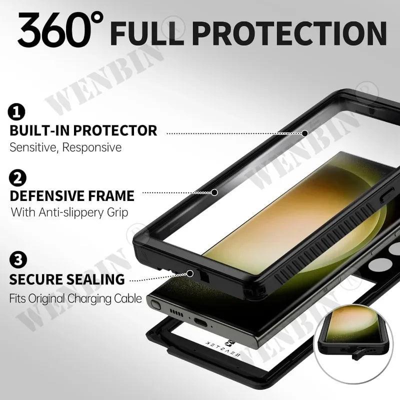 Samsung Galaxy S24 Waterproof Case IP68 Rated - Shockproof & Dustproof Protection for Swimming, Outdoor Adventures & Daily Use