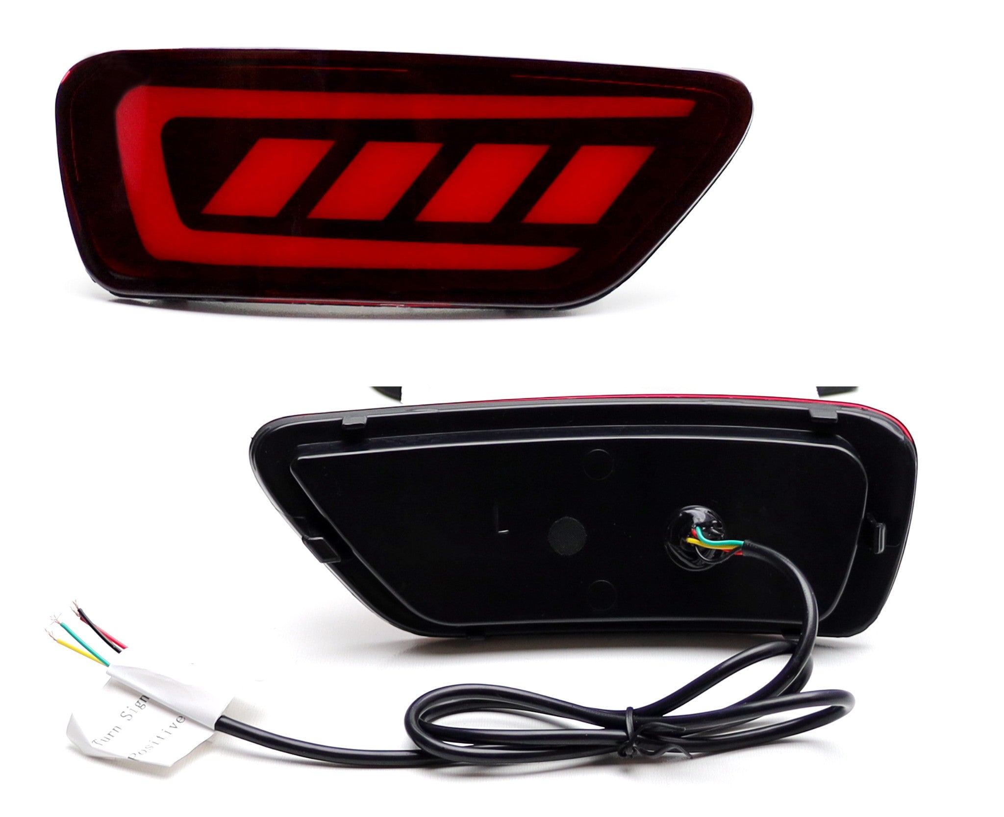 Dark Red LED Rear Bumper Reflector Lights for Jeep WK2 Grand Cherokee 2011-2022 - Enhanced Safety & Style for Night Driving & Off-Road Adventures