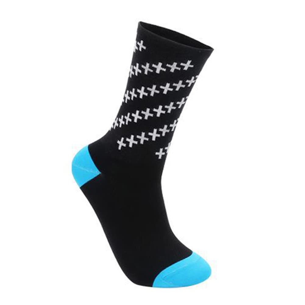 Cycling Socks for Men & Women - Breathable Bike Riding Socks for XC, MTB, BMX - Athletic Ankle Socks in Black, White, Blue, Green, Red - Perfect for Road Cycling, Mountain Biking & Indoor Training
