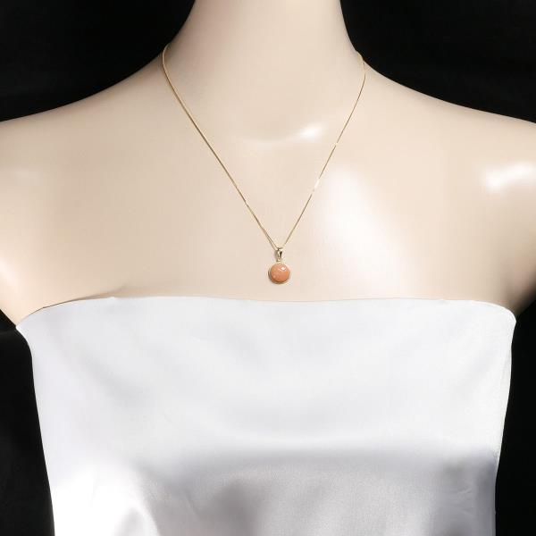 18K Yellow Gold Coral Necklace for Women - Elegant Handmade Jewelry Gift for Birthday, Anniversary & Special Occasions