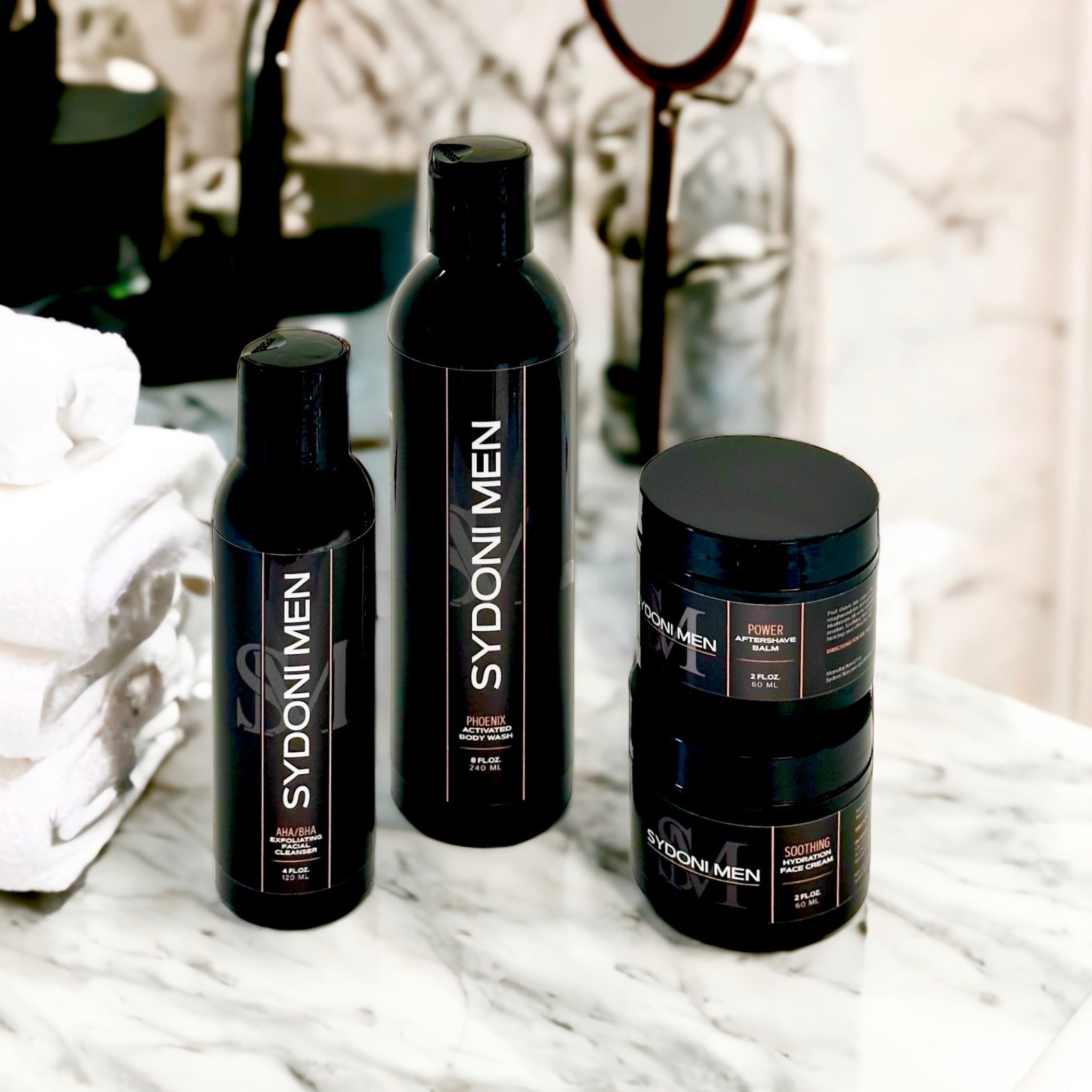 Premium Men's Face & Body Skincare Set - Hydrating & Anti-Aging for Daily Grooming Routine | Perfect for Shaving, Gym & Travel