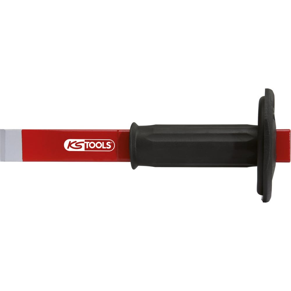 KS Tools 140.2161 Panel Beating Extra Flat Chisel with Handle - Professional Auto Body Repair Tool for Dent Removal & Metal Shaping