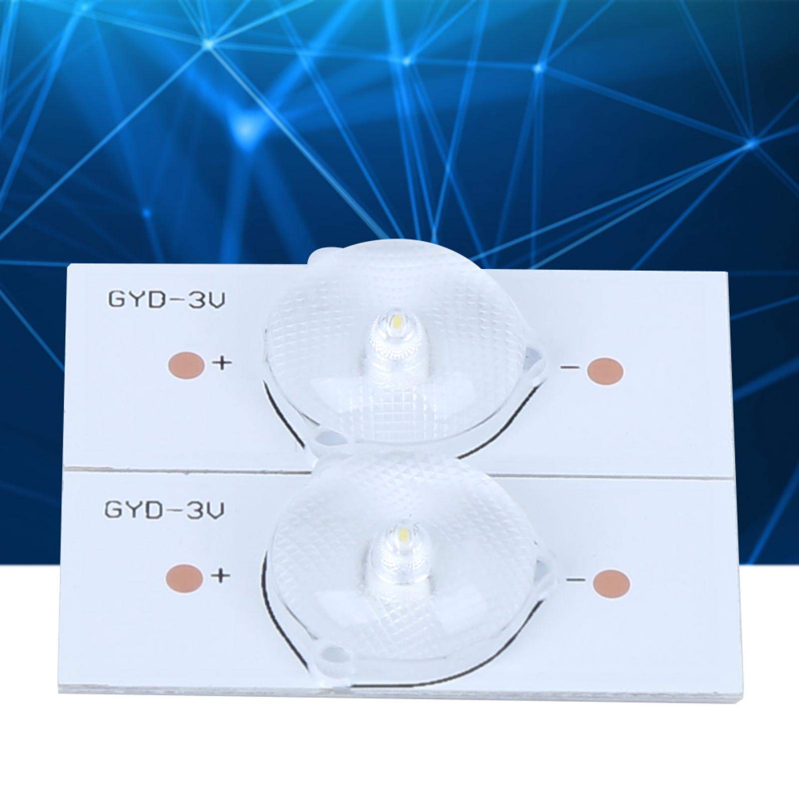20Pcs 3V SMD LED Beads with Optical Lens - High Brightness Replacement Bulbs for TV Backlight Repair, DIY Lighting Projects - Perfect for Home Electronics Maintenance and Creative Light Crafts