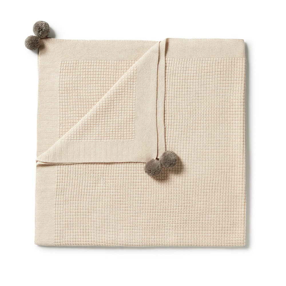 Cozy Knitted Fleck Blanket - Soft Warm Throw for Couch, Bed & Travel - Perfect for Winter Nights, Camping & Home Decor