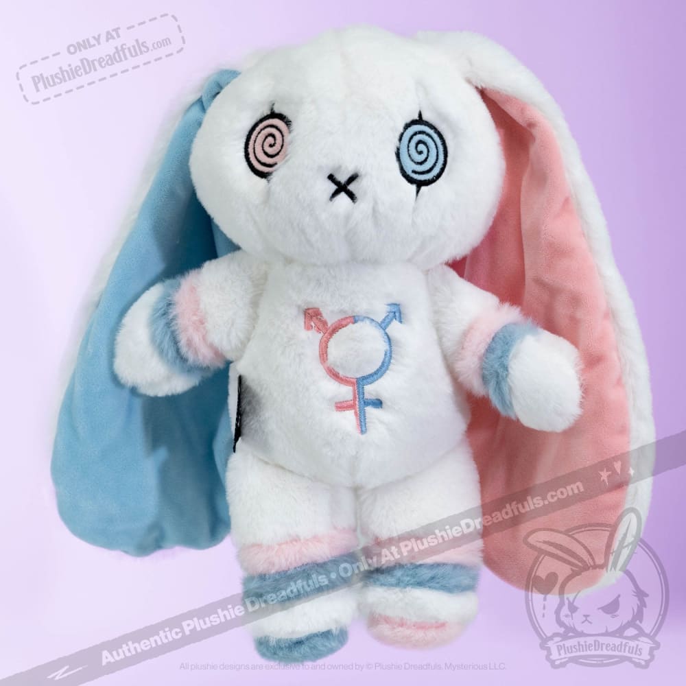 Plushie Dreadfuls Gender Dysphoria Rabbit - Soft Stuffed Animal Toy for Comfort & Support | Perfect for Therapy, LGBTQ+ Pride, and Emotional Healing