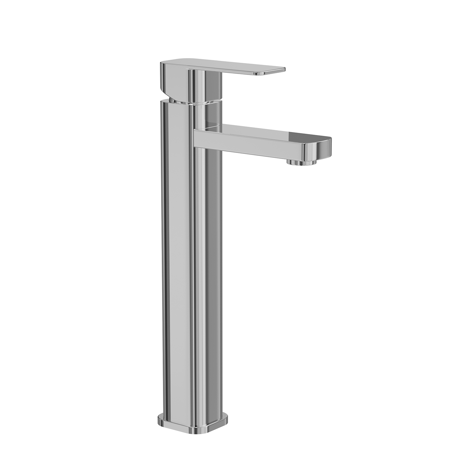 DAX 6941B Matte Black Single Handle Bathroom Faucet - Modern Waterfall Spout Design for Sink Vanity, Powder Room & Guest Bath Installation