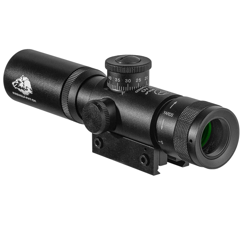 Fire Wolf SS2 4x21 Tactical Rifle Scope - 11mm Rail Mount for Hunting & Air Rifles - Precision Optics for Outdoor Shooting & Target Practice