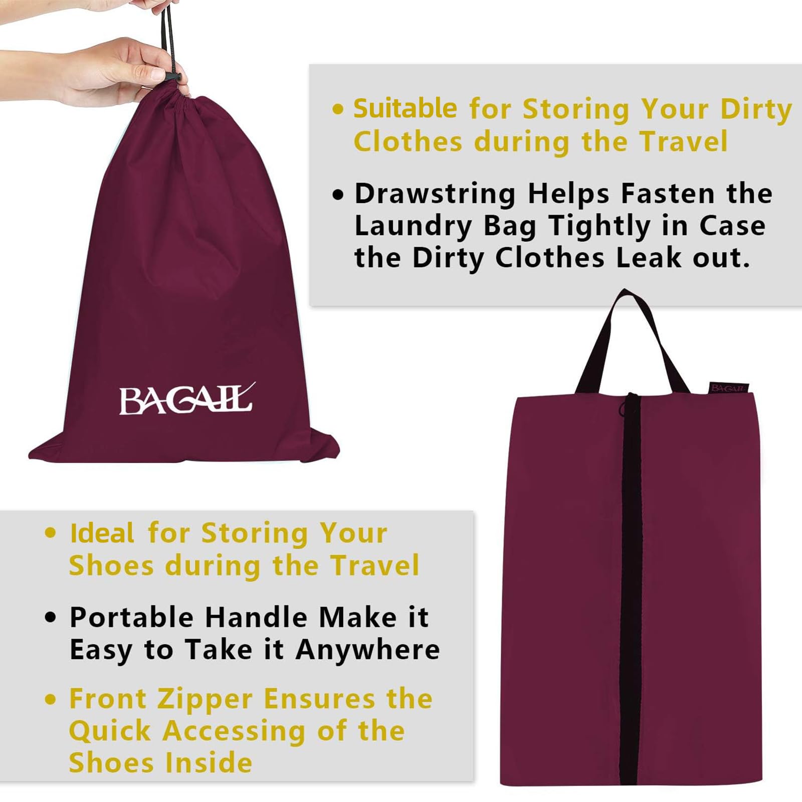 BAGAIL 8-Piece/9-Piece Travel Packing Cubes Set - Lightweight Luggage Organizers for Suitcases, Carry-On Bags & Travel Accessories - Perfect for Business Trips, Vacations & Weekend Getaways