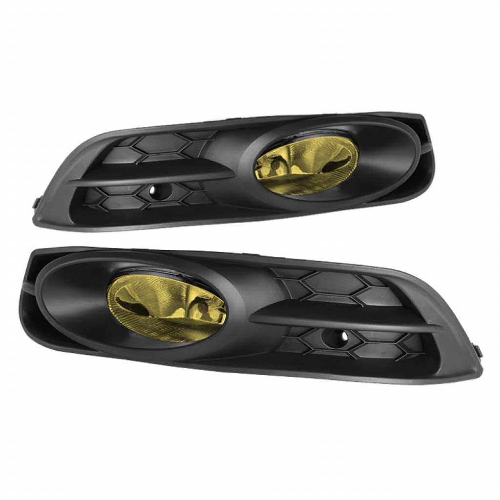 2012-2013 Honda Civic Spyder Fog Lights Pair - Yellow Lens with Switch (FL-HC2012-2D-Y) | 5070449 | Upgrade Your Night Driving Visibility & Style