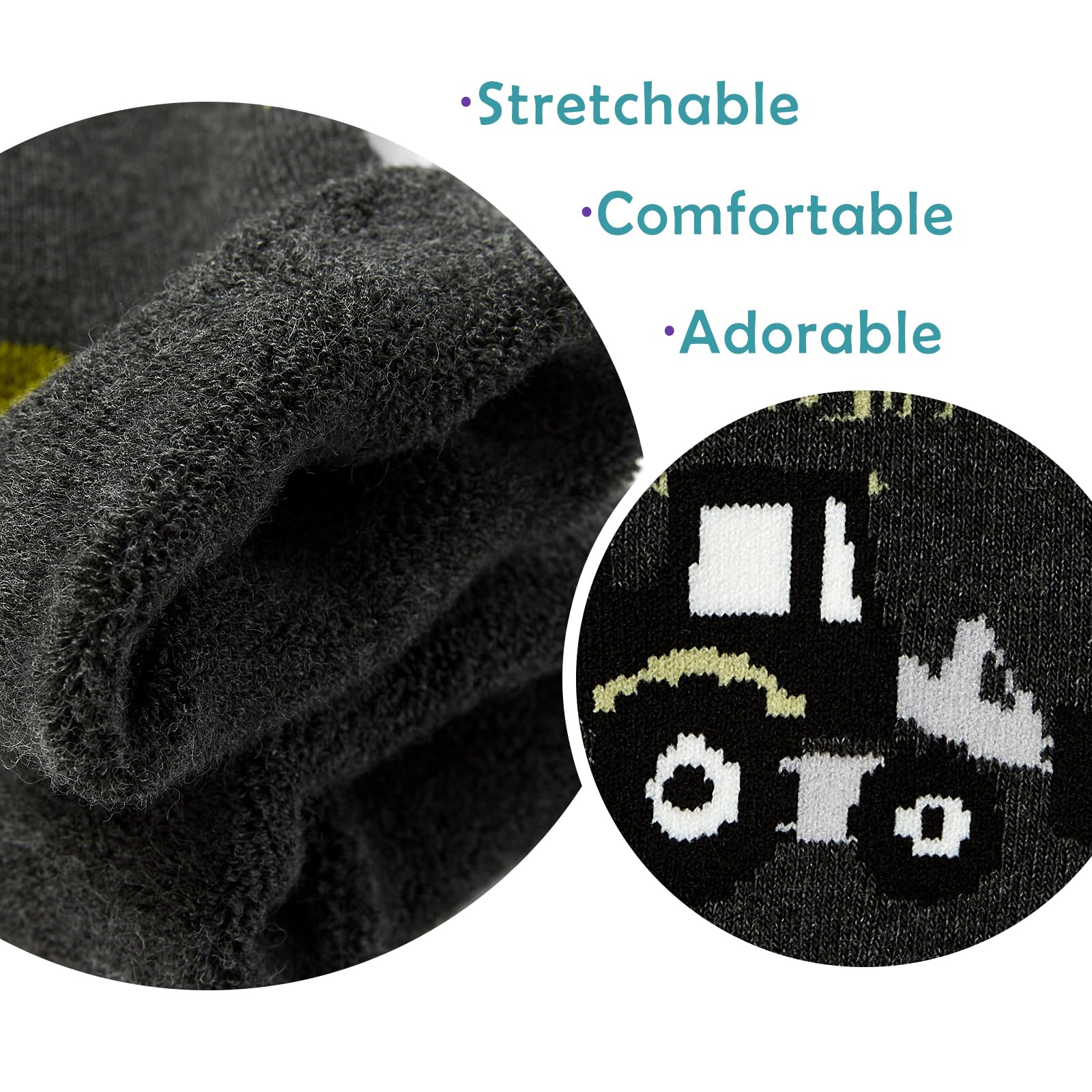 Moon Tree Boys Thick Cotton Thermal Socks for Kids - Warm Winter Crew Socks with Non-Slip Design - Perfect for Cold Weather, Outdoor Activities & School