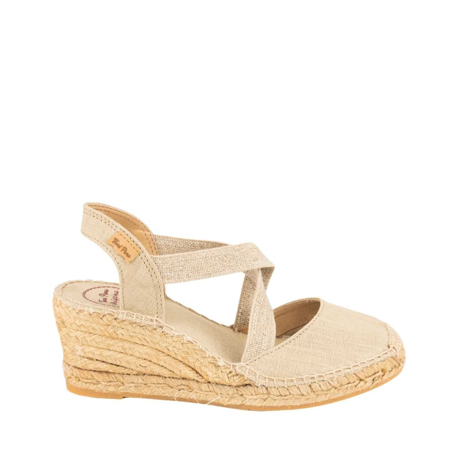Women's Basic Linen Wedge Espadrille Shoes - Saba L | Comfortable Summer Casual Sandals for Beach, Vacation & Everyday Wear