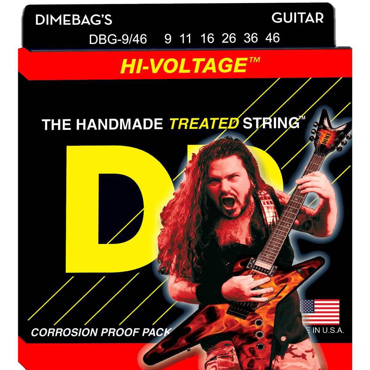 DR Strings DBG-9/46 Lite & Heavy Dimebag Darrell Signature Electric Guitar Strings 3-Pack - Perfect for Rock, Metal & Stage Performance